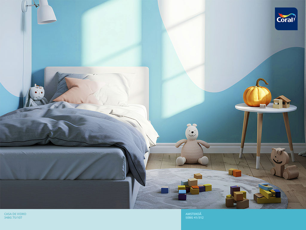 Quarto de princesas inspirado na esperança e resiliência da Cinderela. Imagem: Coral Matiz