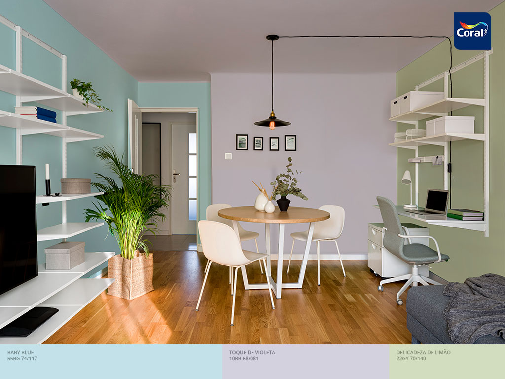 A pintura setorizada com candy colors surge como uma aliada poderosa. Imagem Coral Matiz A pintura setorizada com candy colors surge como uma aliada poderosa. Imagem Coral Matiz