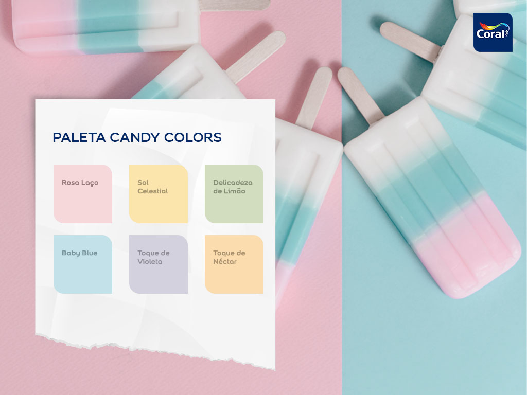 Explore a paleta de candy colors. Imagem Coral Matiz Explore a paleta de candy colors. Imagem Coral Matiz