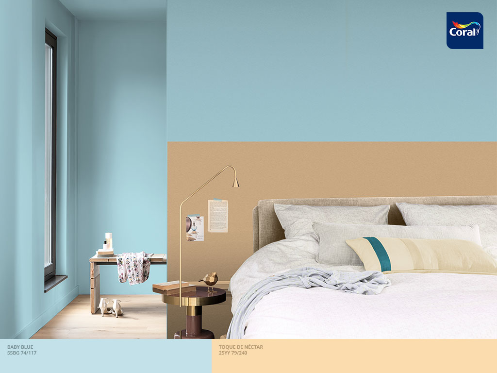 Técnica de meia parede com candy colors. Imagem Coral Matiz Técnica de meia parede com candy colors. Imagem Coral Matiz